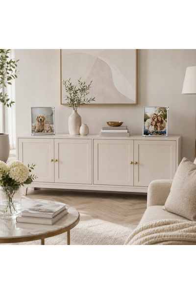 NO BRAND Ramă foto 20x25 argintie, sticlă, decorațiune cameră, cadou