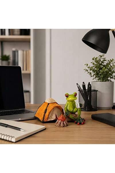 NO BRAND Figurină broască, decorațiune cameră, cadou, sculptură, verde, amuzant
