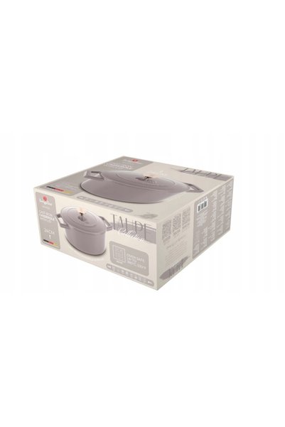 Berlinger Haus OALĂ EMAILATĂ PENTRU TĂMÂIE CU CAPAC 4.35L COLECȚIA TAUPE BH-6525