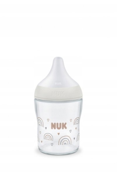 NO BRAND NUK Perfect Match biberon de sticlă 120ml. suzetă din silicon S 0m+