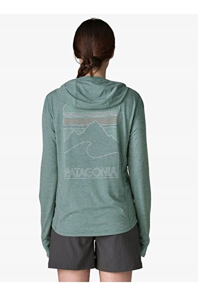 Patagonia Hanorac cu glugă Cap Cool Sun Hoody PV - verde nou, mărimea S, pent...