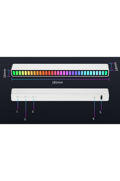 verk group Bandă LED RGB cu control sonor, USB, Bluetooth și egalizator, tip ...