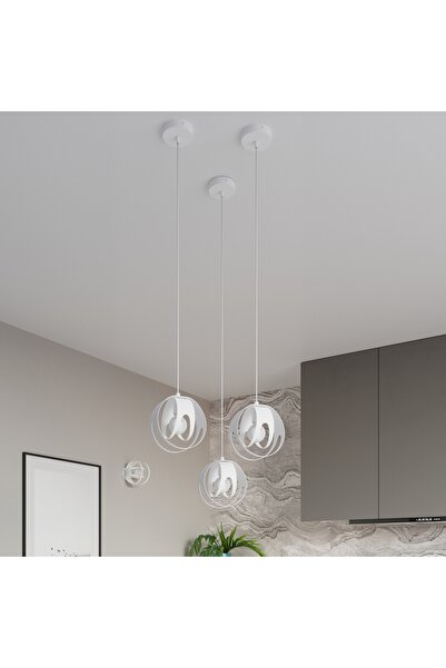 NO BRAND Plafonieră modernă, metal alb, decorativă, pentru living și dormitor...