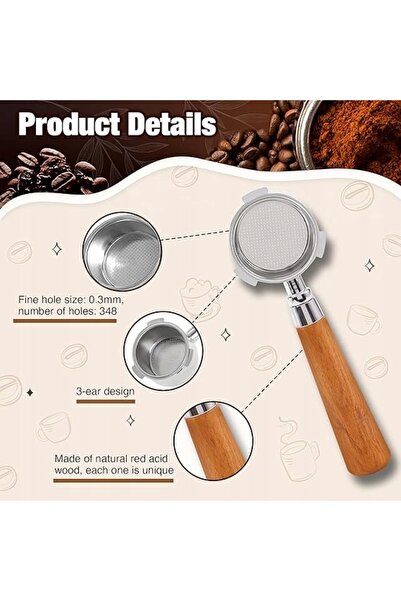 SMEG PORTAFILTER FĂRĂ GARNITURI 51MM DELONGHI EC680 EC685 PORTAFILTER ACID WOOD