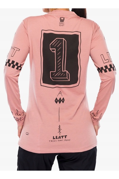 Leatt Gravity 3.0 Bluză de ciclism MTB cu mânecă lungă pentru femei - roz pră...
