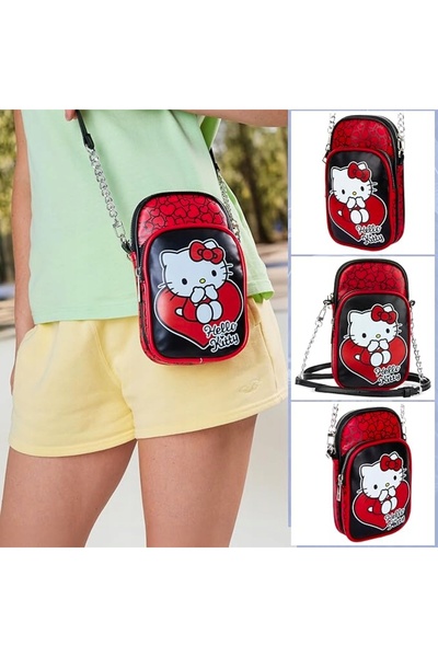 Disney Geantă mică de umăr pentru telefon, Hello Kitty Sanrio, pentru fete