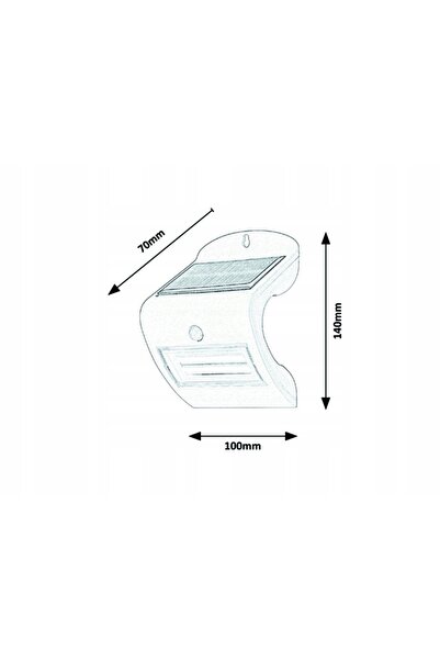NO BRAND Proiector de perete exterior LED solar cu senzor, alb 4000K, rabalux