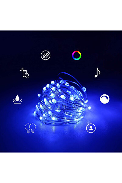 NO BRAND 200 LED-uri Bluetooth 20M USB RGB Mix Lumini de Crăciun