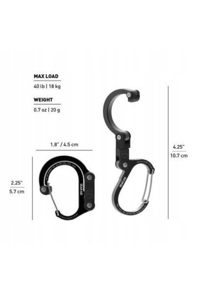 NO BRAND Gear Aid Heroclip Mini Holder - negru discret
