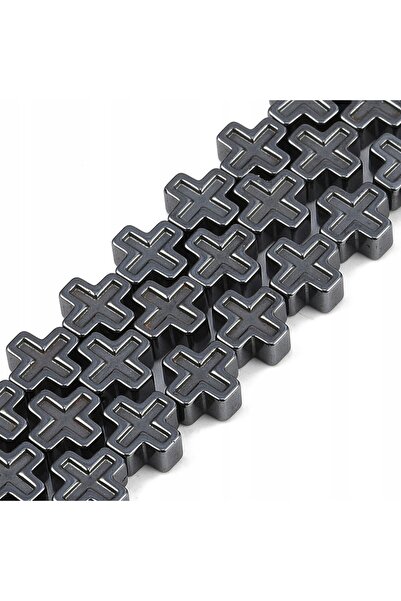NO BRAND Mărgele de hematit, Mărgele cruce din hematit 6.5x6.5x3mm, Aproximat...