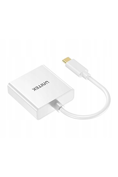 NO BRAND ADAPTOR USB-C LA DVI 1080P@60HZ, ALB, 15CM UNITEK (V1429A01)
