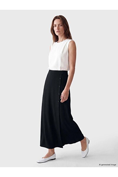 LC Waikiki Elastic Waist Button Detailed Skirt (W6)