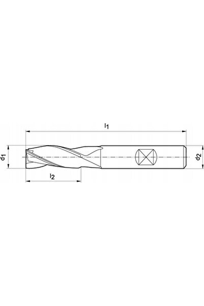 Format DIN844 HSSE-PM TiALNtyp K freză cu 3 tăișuri pentru găuri lungi 18mm