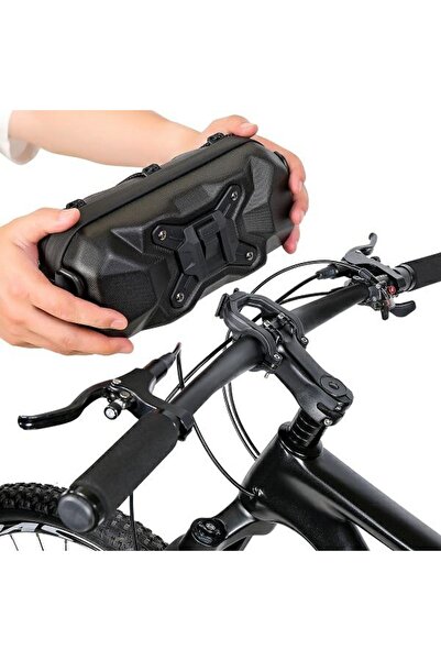 NO BRAND Geantă de bicicletă Wildman XT17 1L pentru ghidon, din PU+EVA, imper...