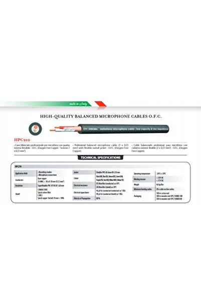 NO BRAND Cablu microfon verde 5 m conectori XLR sudate manual Proel/Rean