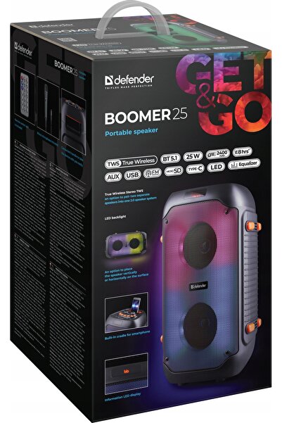 Defender Sistem de sunet mobil Bluetooth fără fir cu difuzor mare pentru karaoke