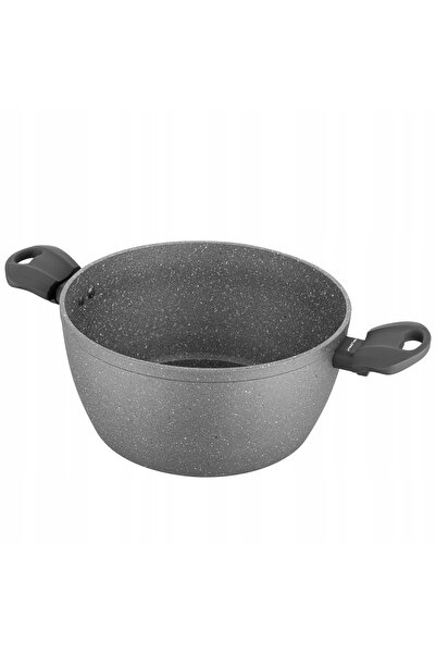 NO BRAND Oală din piatră Florina Lava Stone, 18 cm, 1,6 L, cu capac, compatib...