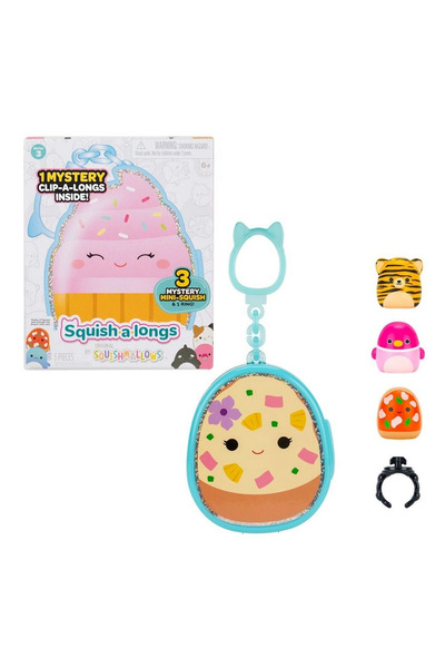 SORA GROUP Squish-A-Longs 3 Figures + Ring Surprise Package with Bag Series 3