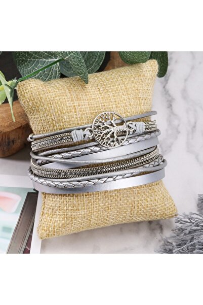 NO BRAND Brățară de perle Boho cu Arborele Vieții pentru femei