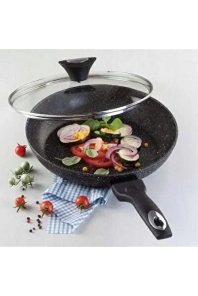 TIROSS Tigaie de marmură cu capac 26cm pentru gaz și inducție antiaderentă