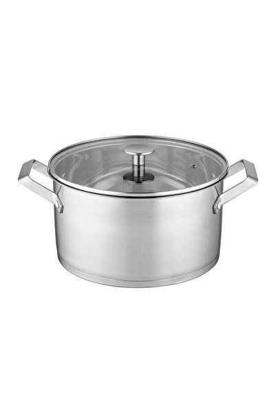 NO BRAND Florina Maddox Oală din oțel inoxidabil de 20cm, 3.4L, cu capac, pen...