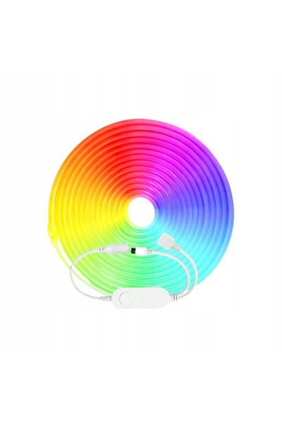 Aptel Bandă LED RGB Neon 15M Impermeabilă IP67 Control prin Telecomandă și Ap...