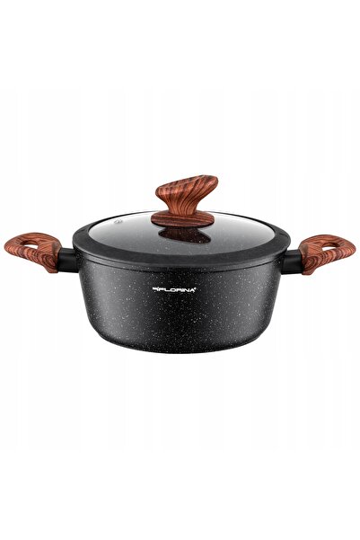 NO BRAND Set de vase de gătit Florina Master Black din aluminiu, cu înveliș d...