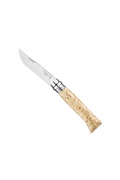 NO BRAND Opinel 8 Inox Edition Sampo Cuțit cu mâner din mesteacăn crestat