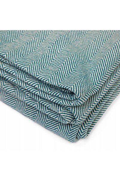 NO BRAND Pătură de yoga Bodhi Nidra din bumbac 150 x 200 cm - Albastru 100% B...