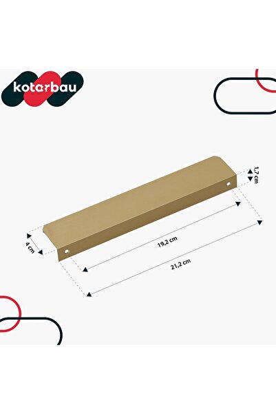 NO BRAND Set de mânere pentru mobilă, design modern, auriu mat, 192 / 212mm, ...