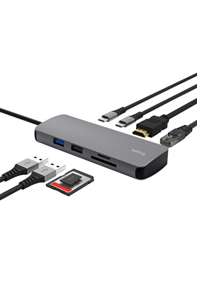 Trust Adaptor DALYX 8-în-1 Multiport