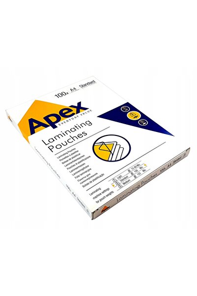 Apex Folie de laminare A4, 75 microni, pentru materiale ușoare, 100 bucăți x ...