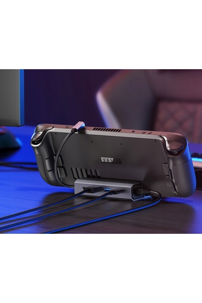 jsaux USB-C HDMI 4K 120Hz 100W PD 100Mbps HUB Stație de andocare pentru Steam...