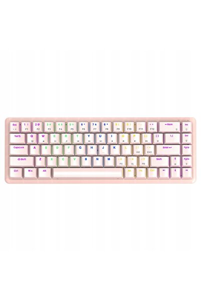 Rampage Tastatură mecanică cu profil redus REBEL Roz