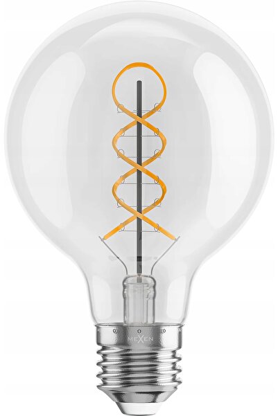 Mexen 6x bec LED E27 cu filament Edison, lumină caldă, 8W=40W, spirală Vintis