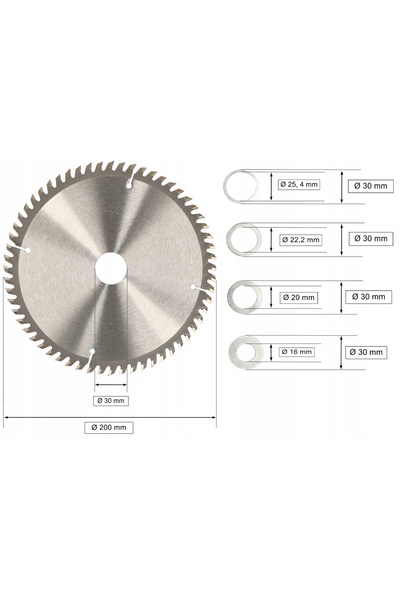 NO BRAND Lamă de ferăstrău circular pentru lemn de 200 mm, pentru prelucrarea...