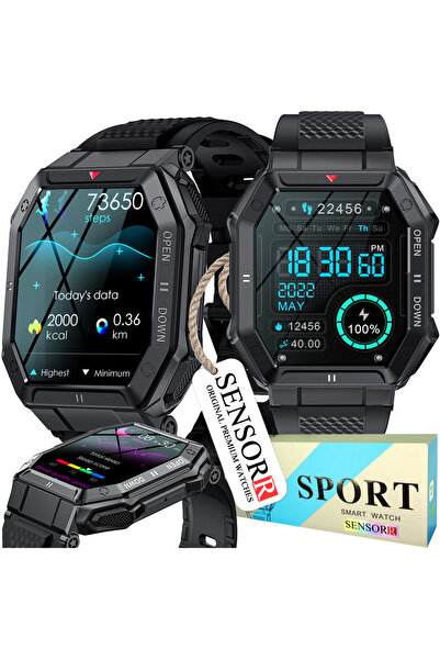 NO BRAND Smartwatch Sensorr SK55-2024BK în limba poloneză negru