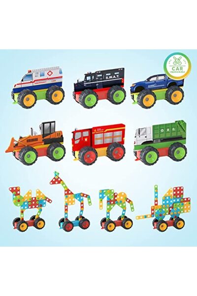 NO BRAND Set de blocuri puzzle STEM de asamblat, pentru copii 3+ ani, 290 piese