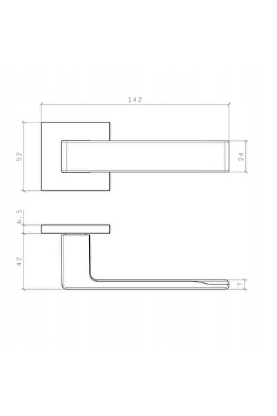 NO BRAND ENGER Mâner STILE HIRA ROZETA Q SLIM 7MM CP - crom lucios