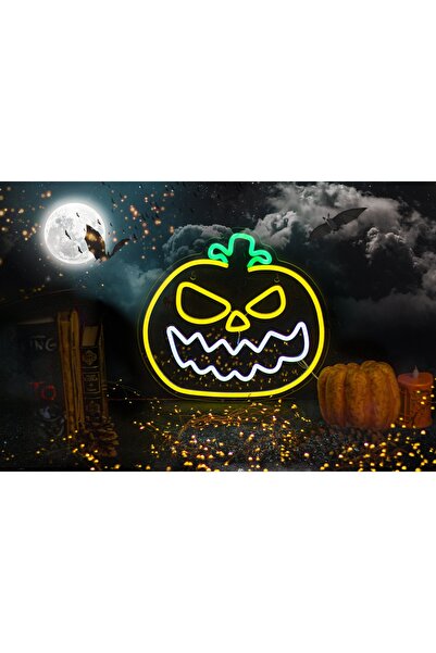 NO BRAND Neon PLEXI LED HALLOWEEN Dovleac Malefic Galben Alb USB 5V 1A Dimmer...