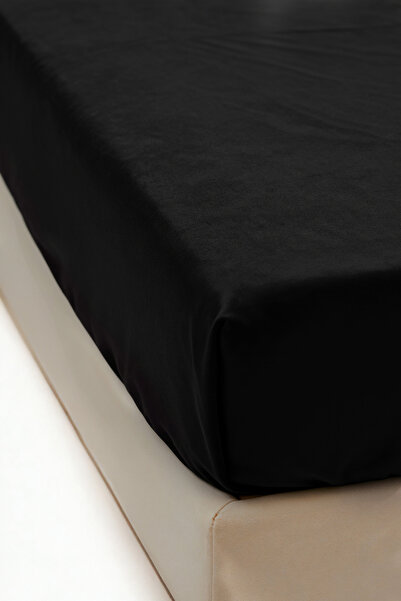 NO BRAND Cearșaf din microfibră cu ursuleț, 120x200 +30 cm, negru, din fleece