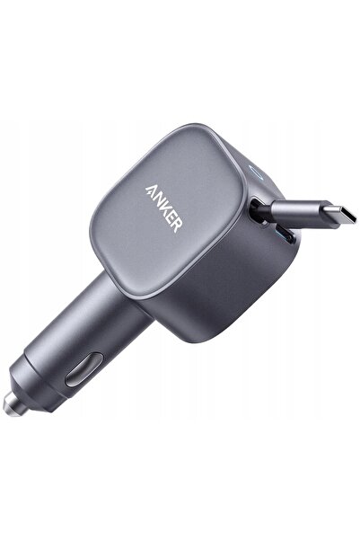 Anker Adaptor încărcător auto USB 3.1 Tip C de 75W cu cablu USB-C încorporat