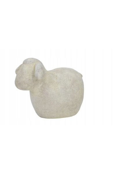 NO BRAND Figurină decorativă Oaie Crem Ciment Wys. 18 cm