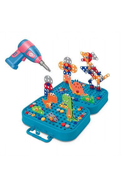Stator Dinozauri Set de blocuri de construcție cu șuruburi Șurubelniță 3D
