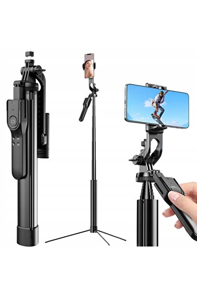 NO BRAND Suport selfie stick pentru telefon, trepied, telecomandă Bluetooth, ...