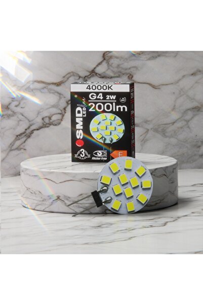 NO BRAND 8x bec LED G4 12V AC/DC 2W 200lm lumină neutră, bec tip capsulă AC DC