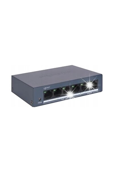 Hikvision Switch PoE 4x PoE + 2x Uplink 35W pentru camere și videointerfoane