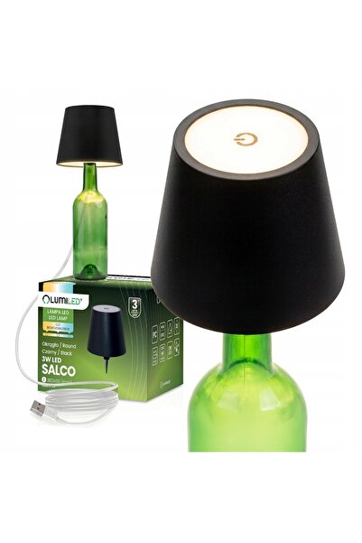 NO BRAND Lampă de birou fără fir, lumină de noapte pentru masă, dop de sticlă...