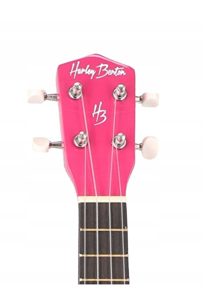 NO BRAND Ukulele sopran din lemn lucios UK-12 roz, cu husă – SET