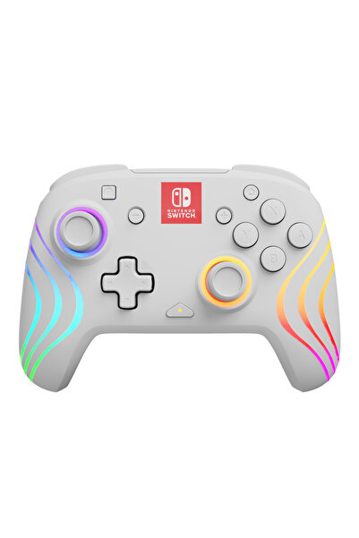 Pdp Controler wireless Afterglow Wave pentru Nintendo Switch/OLED (Alb)